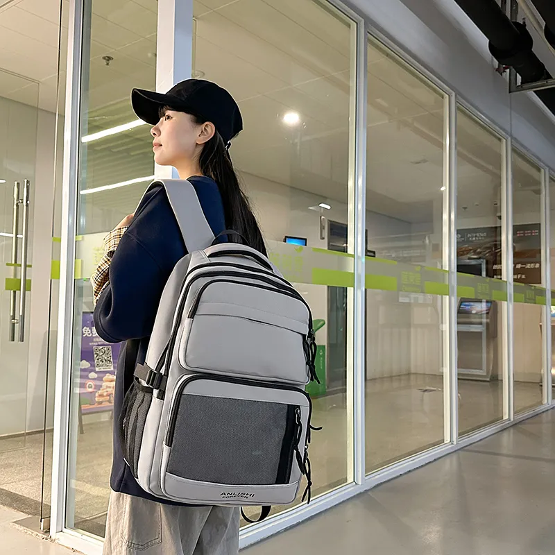 GOBLIN SHARKS 1759 Nylon Backpack Regular Unisex White/Black/Gray/Red-15