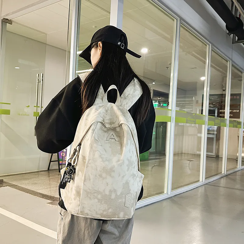 GOBLIN SHARKS 1759 Nylon Backpack Unisex White/Black/Green/Red-1