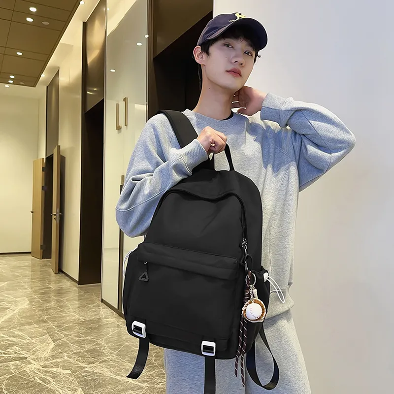 GOBLIN SHARKS 1759 Nylon Backpack Regular Unisex Red/Black/White/Khaki/Gray-5