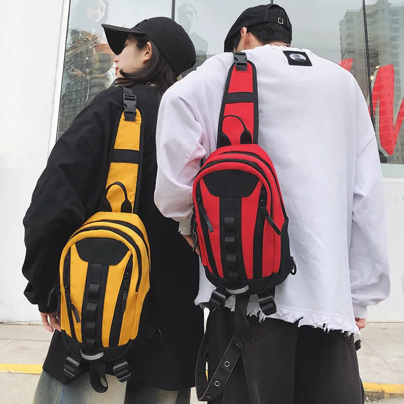 GOBLIN SHARKS 1759 Nylon Shoulder Bag Crossbody Bag Backpack Sling Bag Regular Unisex White/Black/Red/Yellow-21