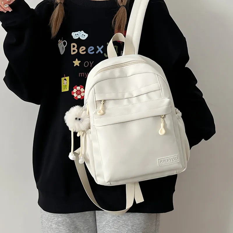 GOBLIN SHARKS 1759 Nylon Backpack Regular Unisex White/Black/Pink/Blue/Yellow/Green-5