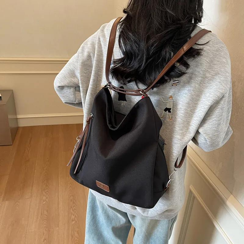 GOBLIN SHARKS 1759 Canvas Canvas Bag Shoulder Bags Regular Women's Ecru/Khaki/Black-16