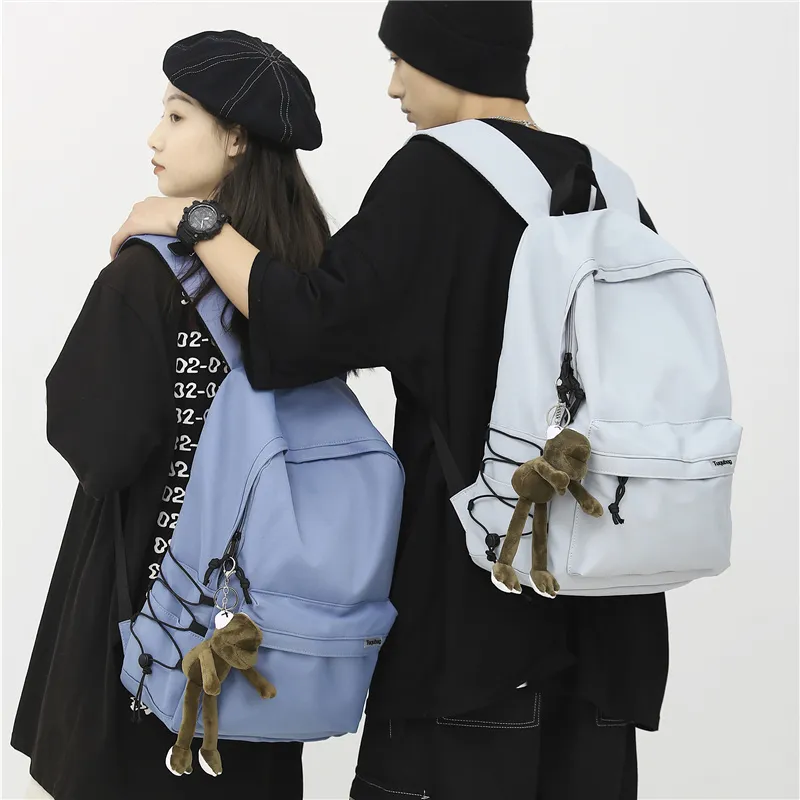 GOBLIN SHARKS 1759 Nylon Backpack Regular Unisex Black/White/Blue/Gray/Khaki/Green-15