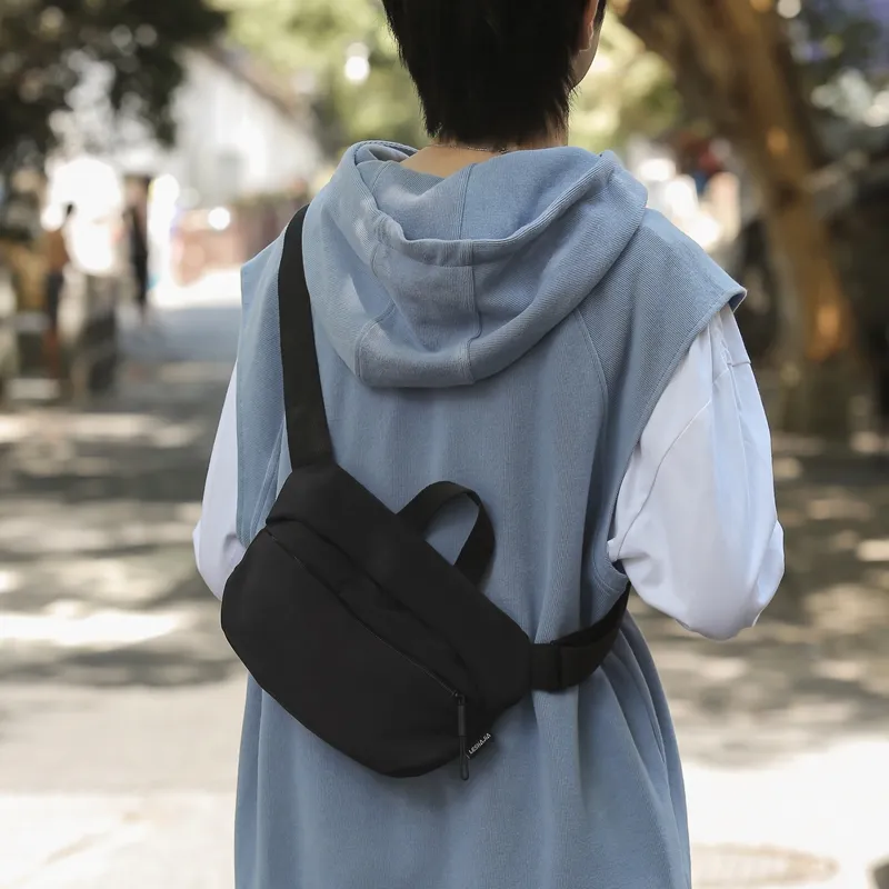 GOBLIN SHARKS 1759 Nylon Backpack Crossbody Bag Sling Bag Unisex White/Black/Gray/Khaki/Green/Orange-11