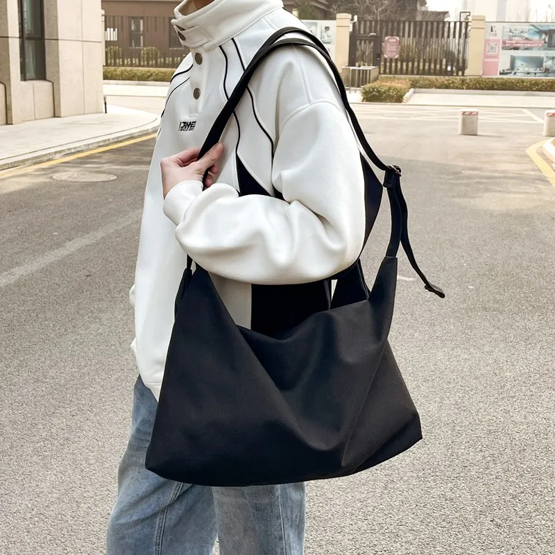 GOBLIN SHARKS 1759 Nylon Backpack Shoulder Bag Crossbody Bag Regular Unisex White/Black-9