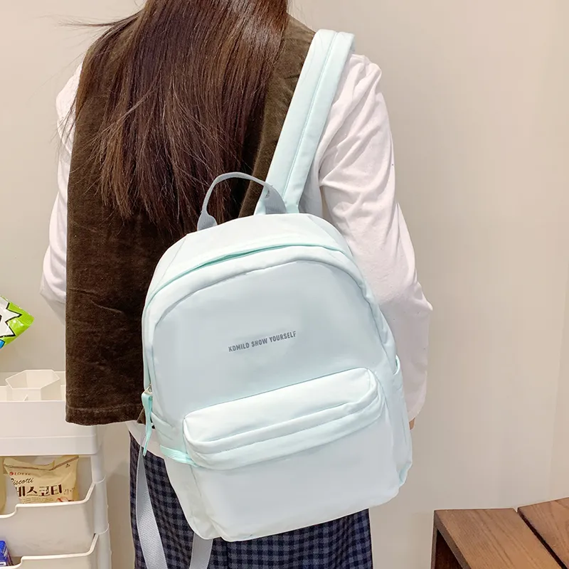 GOBLIN SHARKS 1759 Nylon Fabric Backpack Unisex Blue/Yellow/Pea Green/Green/Purple/Black-33