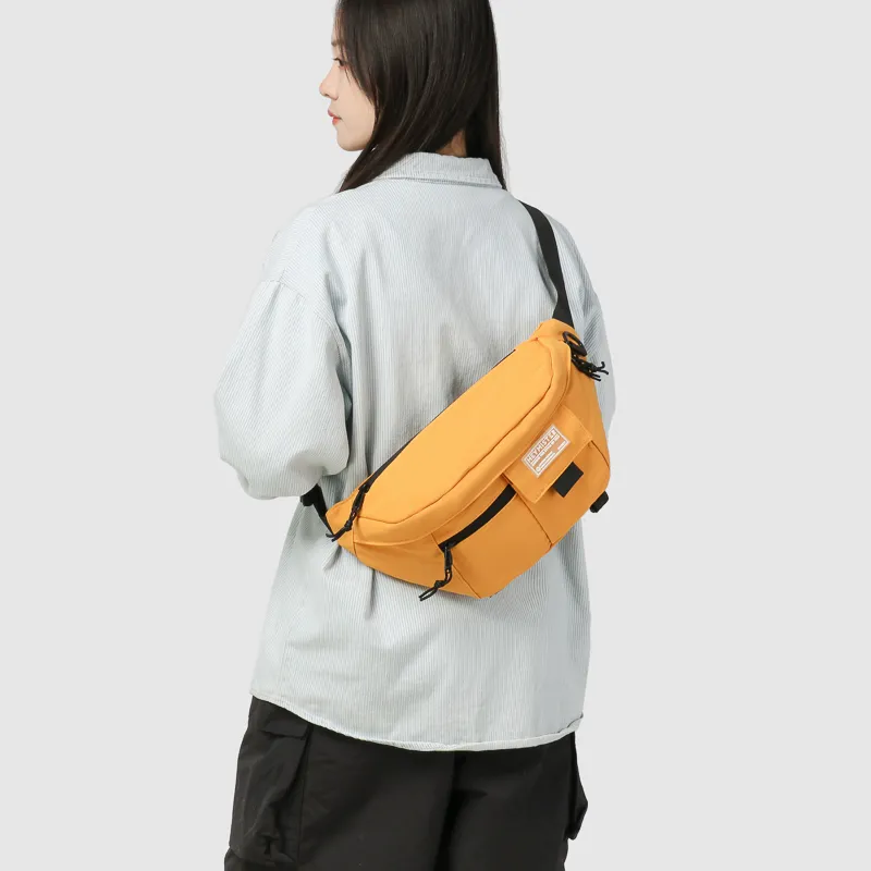 GOBLIN SHARKS 1759 Nylon Fanny Pack Regular Unisex White/Black/Yellow/Light Blue-15