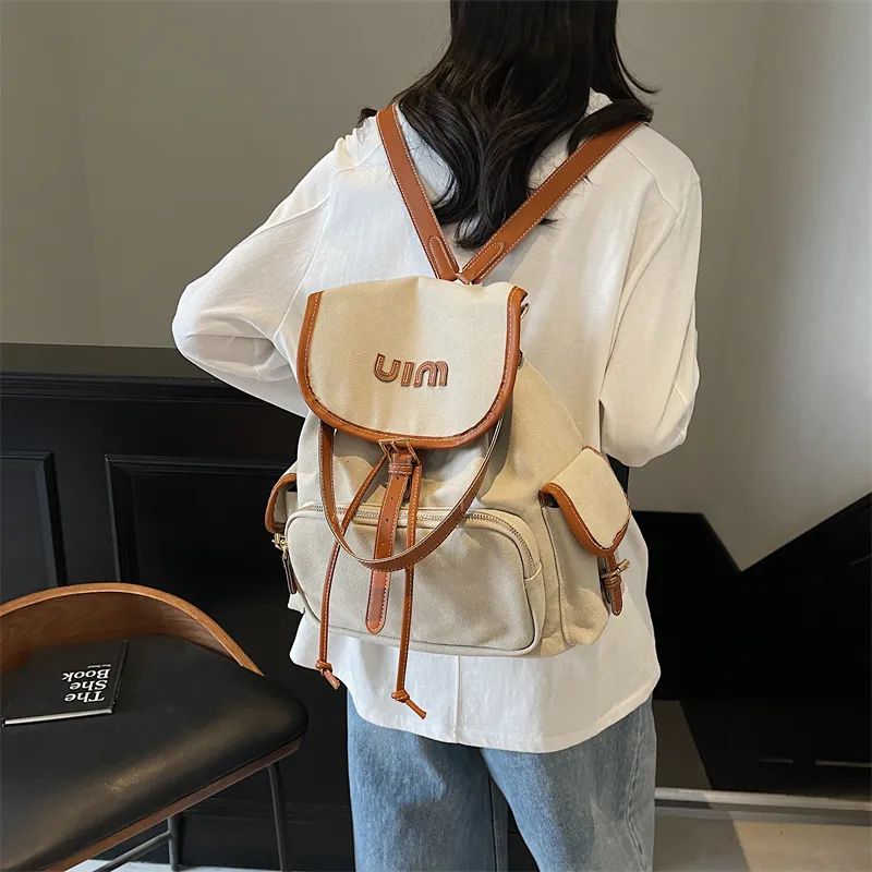 GOBLIN SHARKS 1759 Canvas Dundun Backpack Tubas Women's Multicolor-5