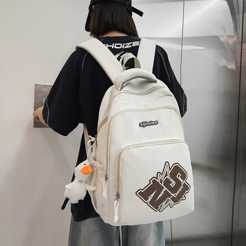 GOBLIN SHARKS 1759 Nylon Backpack Regular Unisex White Black Blue Pink Red-1