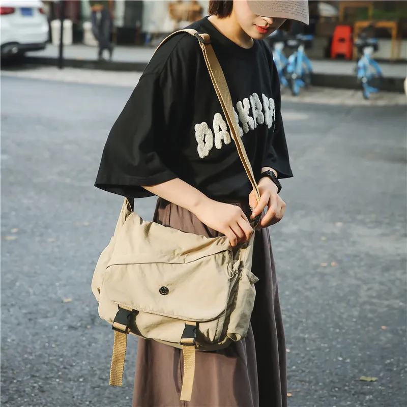 GOBLIN SHARKS 1759 Nylon Backpack Shoulder Bag Crossbody Bag Regular Unisex Gray/Black/Khaki/Green-17