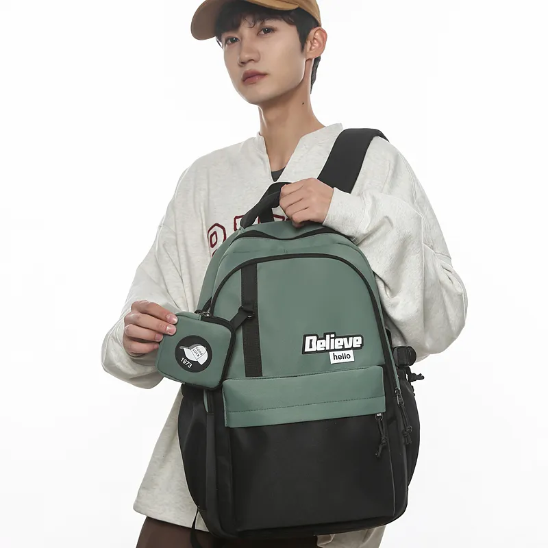 GOBLIN SHARKS 1759 Nylon Backpack Regular Unisex Khaki/White/Gray/Black/Green-27