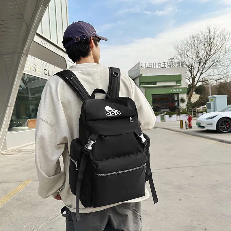 GOBLIN SHARKS 1759 Nylon Backpack Regular Unisex Black-1