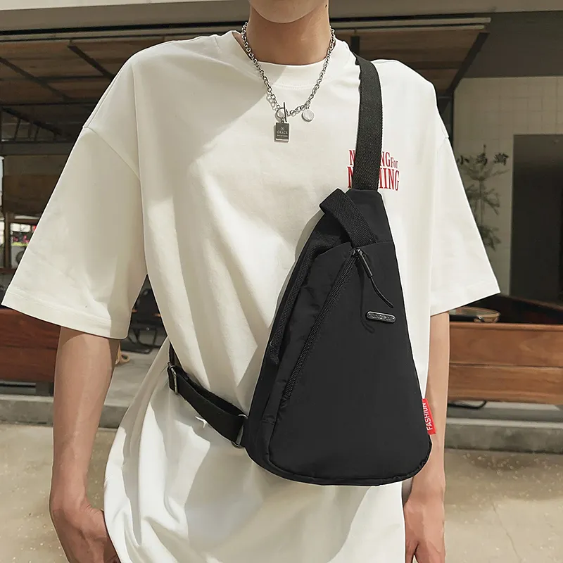 GOBLIN SHARKS 1759 Nylon Sling Bag Regular Unisex Ecru/Black-9