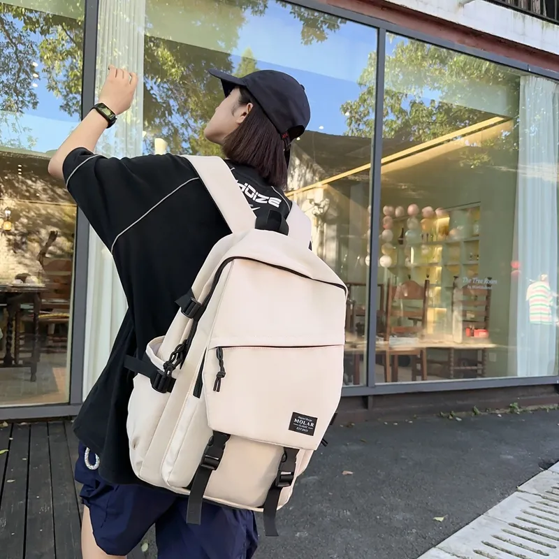 GOBLIN SHARKS 1759 Nylon Backpack Unisex White/Black/Gray/Light Green/Army Green/Red-4