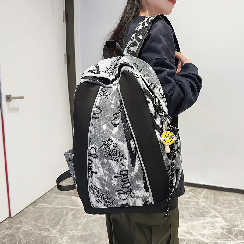GOBLIN SHARKS 1759 Nylon Backpack Regular Unisex Black/Gray/Blue-10