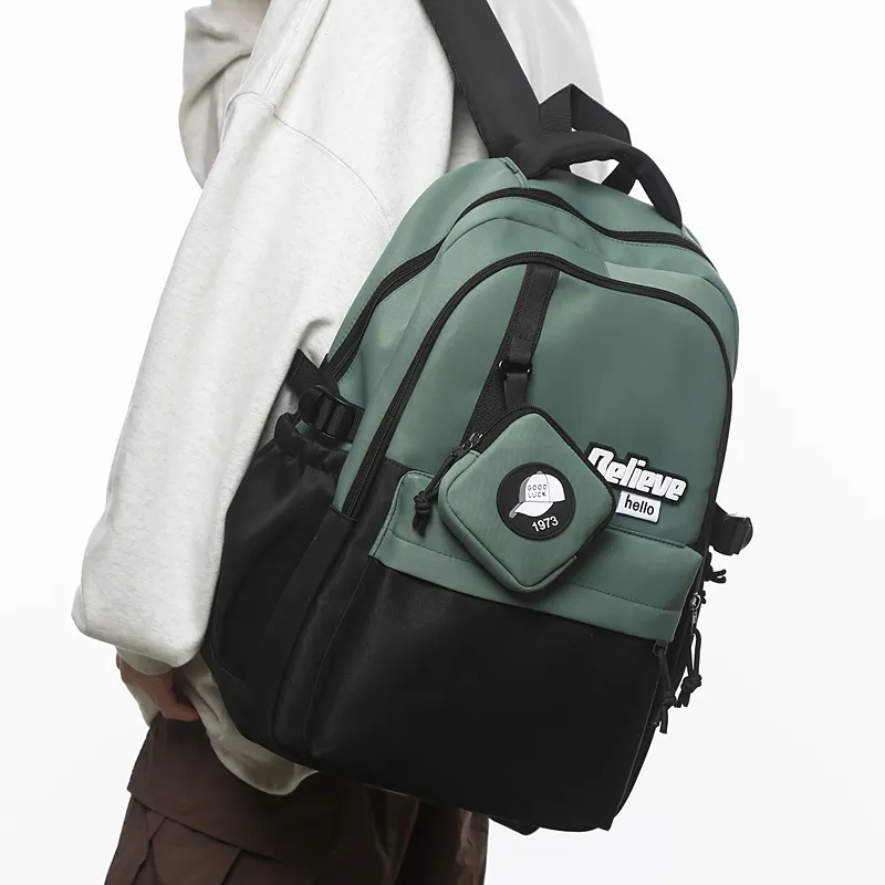GOBLIN SHARKS 1759 Nylon Backpack Regular Unisex Khaki/White/Gray/Black/Green-26