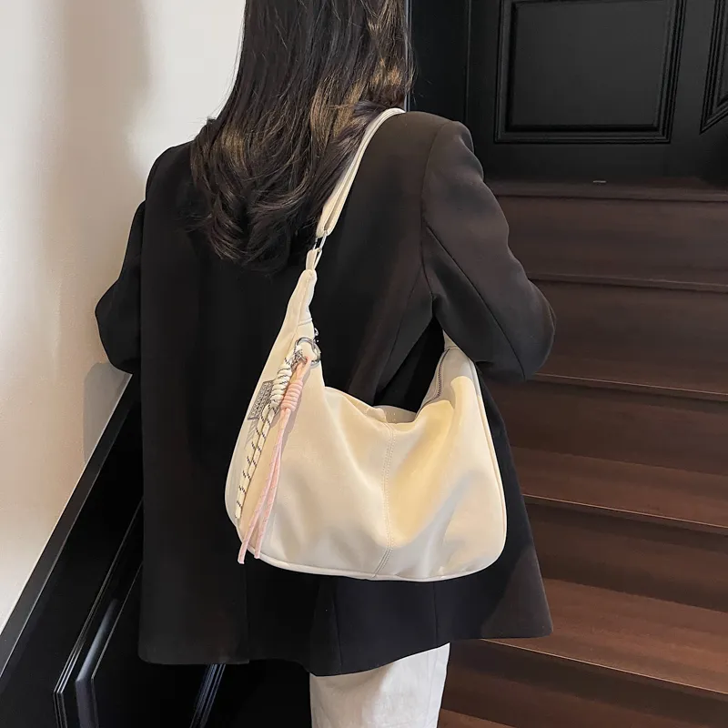 GOBLIN SHARKS 1759 PU Shoulder Bag Crossbody Bag Regular Women's Ecru/Black/Blue/Yellow/Pink-1