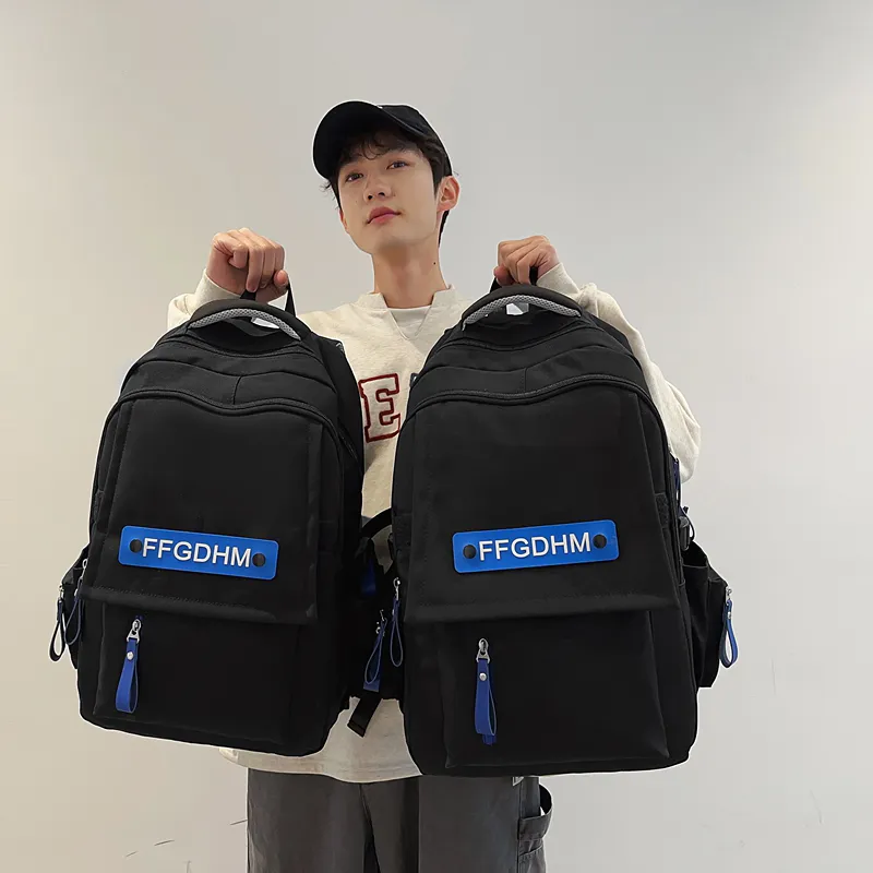 GOBLIN SHARKS 1759 Nylon Backpack Regular Unisex Black/White/Red/Light Blue/Dark Blue-1