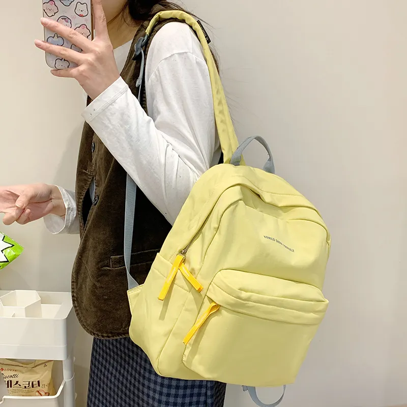 GOBLIN SHARKS 1759 Nylon Fabric Backpack Unisex Blue/Yellow/Pea Green/Green/Purple/Black-43