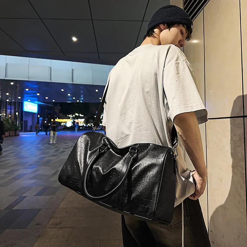 GOBLIN SHARKS 1759 PU Travel Bag Unisex Black-1