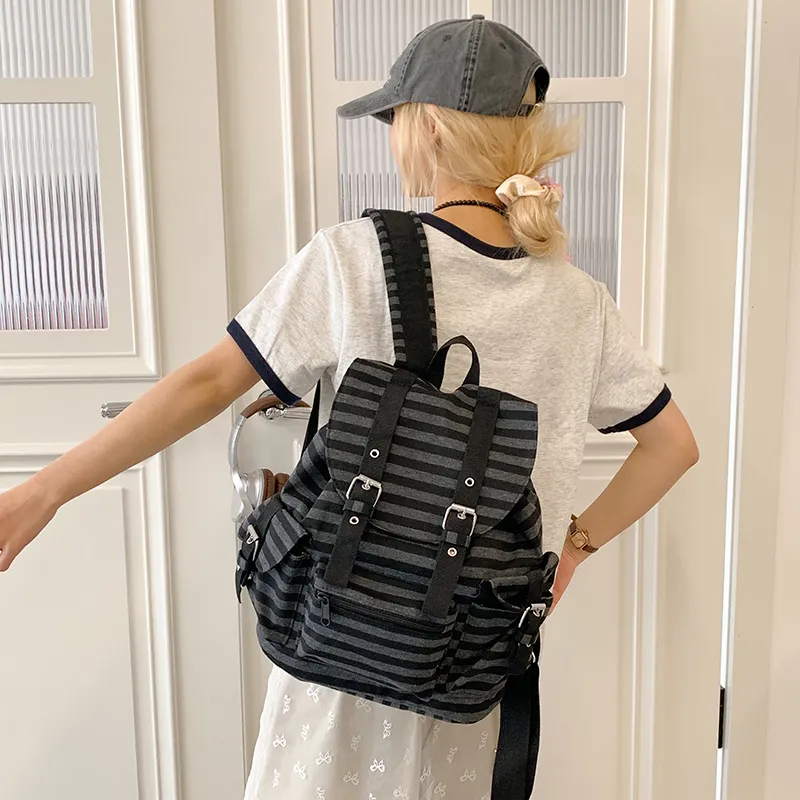 GOBLIN SHARKS 1759 Fabric Backpack Unisex Black-1