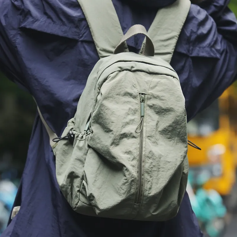 GOBLIN SHARKS 1759 Nylon Backpack Unisex Gray/Black/Khaki/Green-5