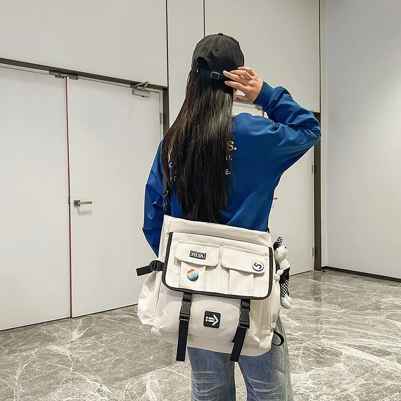GOBLIN SHARKS 1759 Nylon Shoulder Bag Regular Unisex White/Black/Gray/Khaki/Blue-4