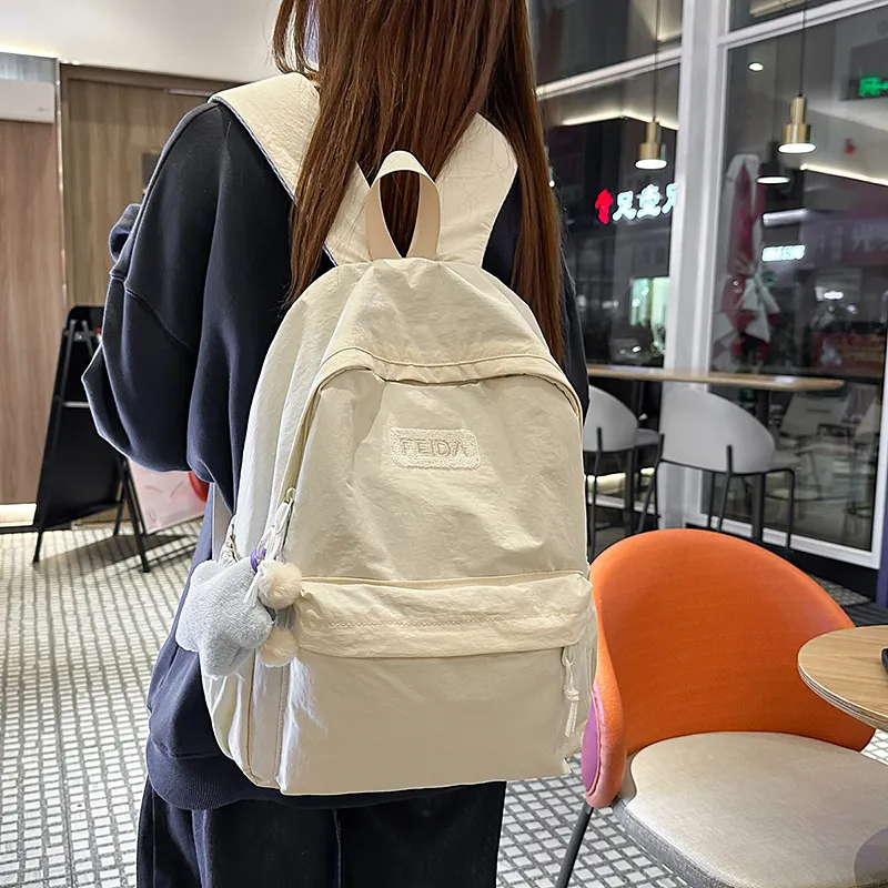 GOBLIN SHARKS 1759 Nylon Backpack Regular Unisex White/Black/Pink/Blue/Yellow-3