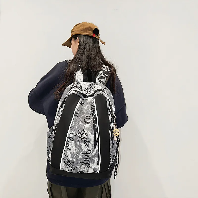 GOBLIN SHARKS 1759 Nylon Backpack Regular Unisex Black/Gray/Blue-12