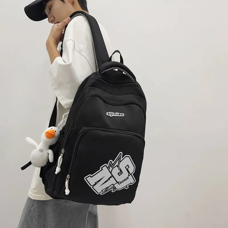 GOBLIN SHARKS 1759 Nylon Backpack Regular Unisex White Black Blue Pink Red-6