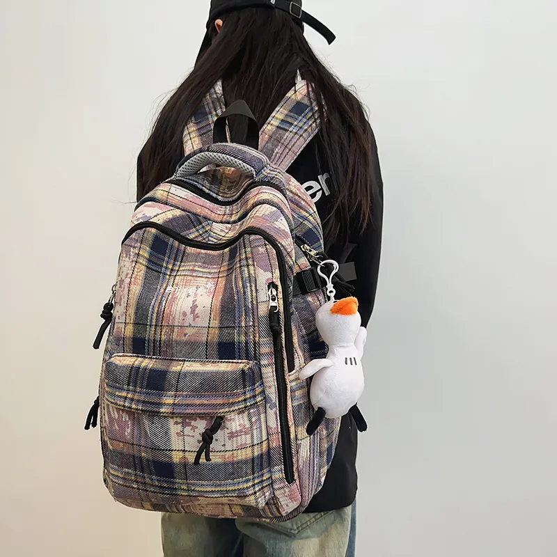GOBLIN SHARKS 1759 Canvas Backpack Regular Unisex Purple/Blue/Green-3