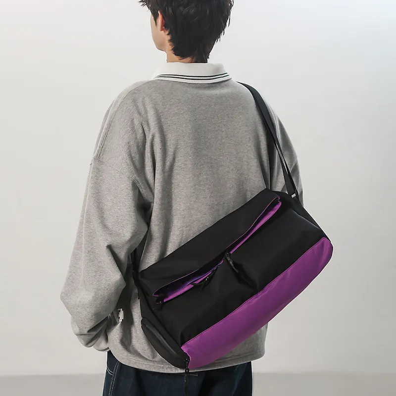 GOBLIN SHARKS 1759 Oxford Travel Bag Unisex White/Black & Purple/Black & Green-8