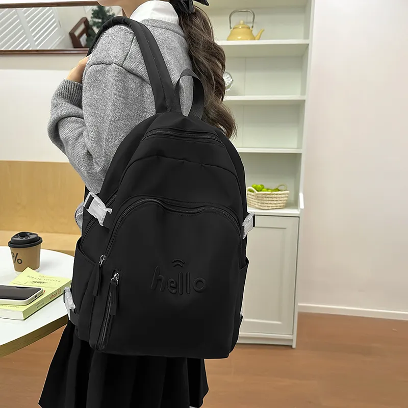 GOBLIN SHARKS 1759 Nylon Backpack Small Size Unisex White/Black/Blue/Green/Yellow-33