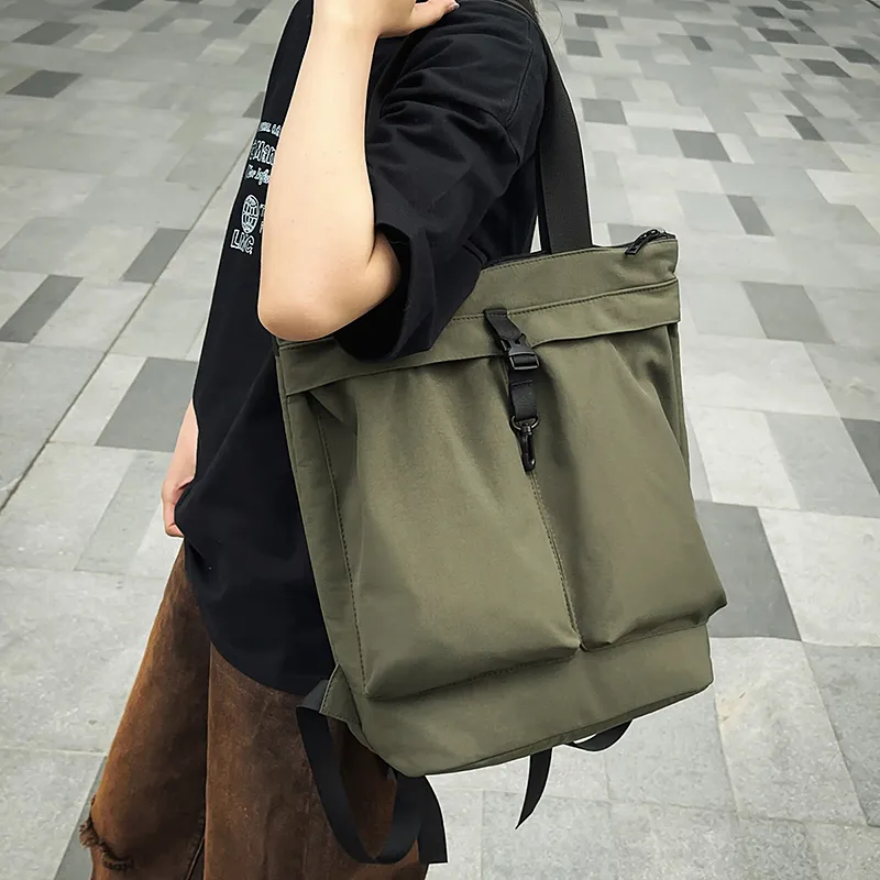 GOBLIN SHARKS 1759 Nylon Backpack Double Shoulder Bag Regular Unisex Multicolor-19