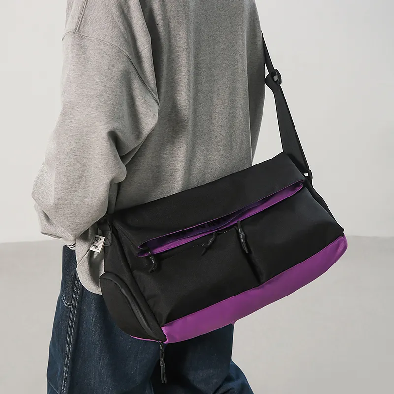 GOBLIN SHARKS 1759 Oxford Travel Bag Unisex White/Black & Purple/Black & Green-11