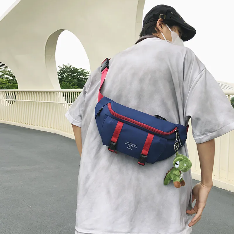 GOBLIN SHARKS 1759 Nylon Sling Bag Regular Unisex Black/Yellow/Green/Blue/Burgundy-14