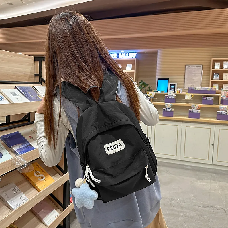 GOBLIN SHARKS 1759 Nylon Backpack Regular Unisex White/Black/Pink/Blue/Yellow-8