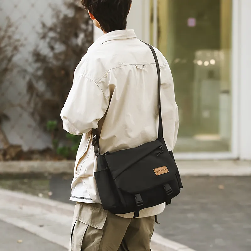 GOBLIN SHARKS 1759 Nylon Messenger Bag, Shoulder Bag, Crossbody Bag Regular Unisex Multicolor-5