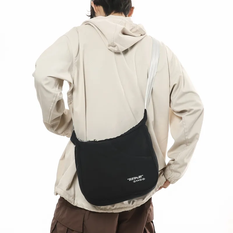 GOBLIN SHARKS 1759 Nylon Crossbody Bag Shoulder Bag Regular Unisex White/black/orange/green-8