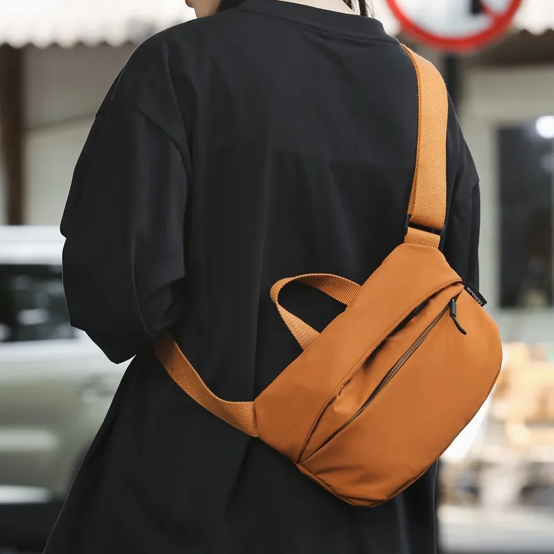 GOBLIN SHARKS 1759 Nylon Backpack Crossbody Bag Sling Bag Unisex White/Black/Gray/Khaki/Green/Orange-20