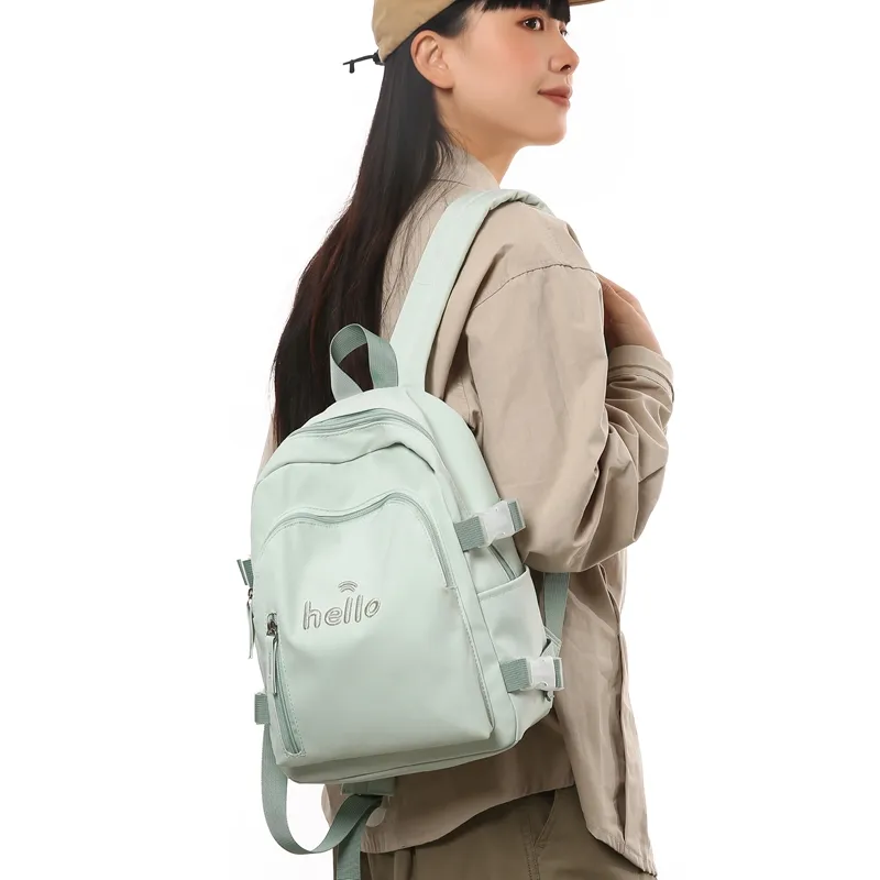 GOBLIN SHARKS 1759 Nylon Backpack Small Size Unisex White/Black/Blue/Green/Yellow-16