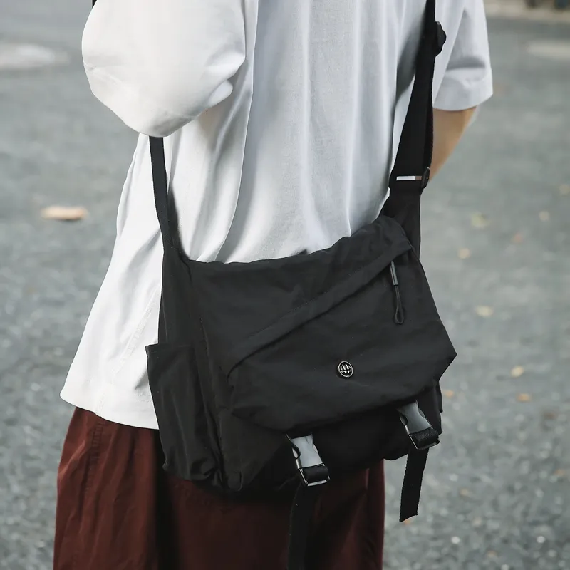 GOBLIN SHARKS 1759 Nylon Backpack Shoulder Bag Crossbody Bag Regular Unisex Gray/Black/Khaki/Green-10