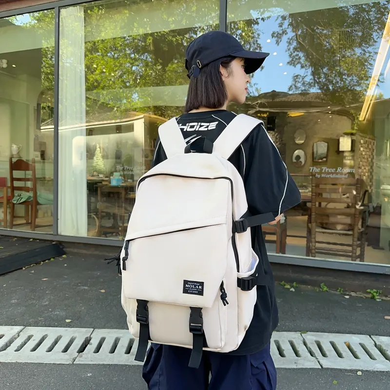 GOBLIN SHARKS 1759 Nylon Backpack Unisex White/Black/Gray/Light Green/Army Green/Red-3