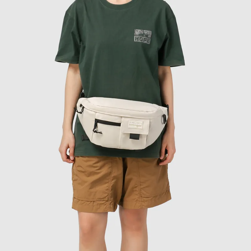 GOBLIN SHARKS 1759 Nylon Fanny Pack Regular Unisex White/Black/Yellow/Light Blue-2