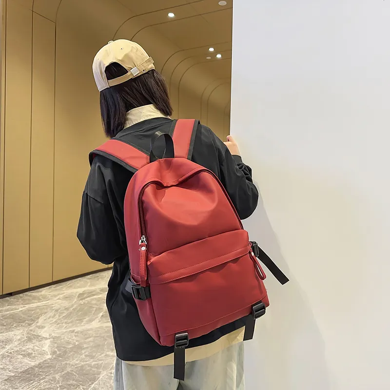 GOBLIN SHARKS 1759 PU Backpack Large Size Unisex Gray Black/Green/Red-21
