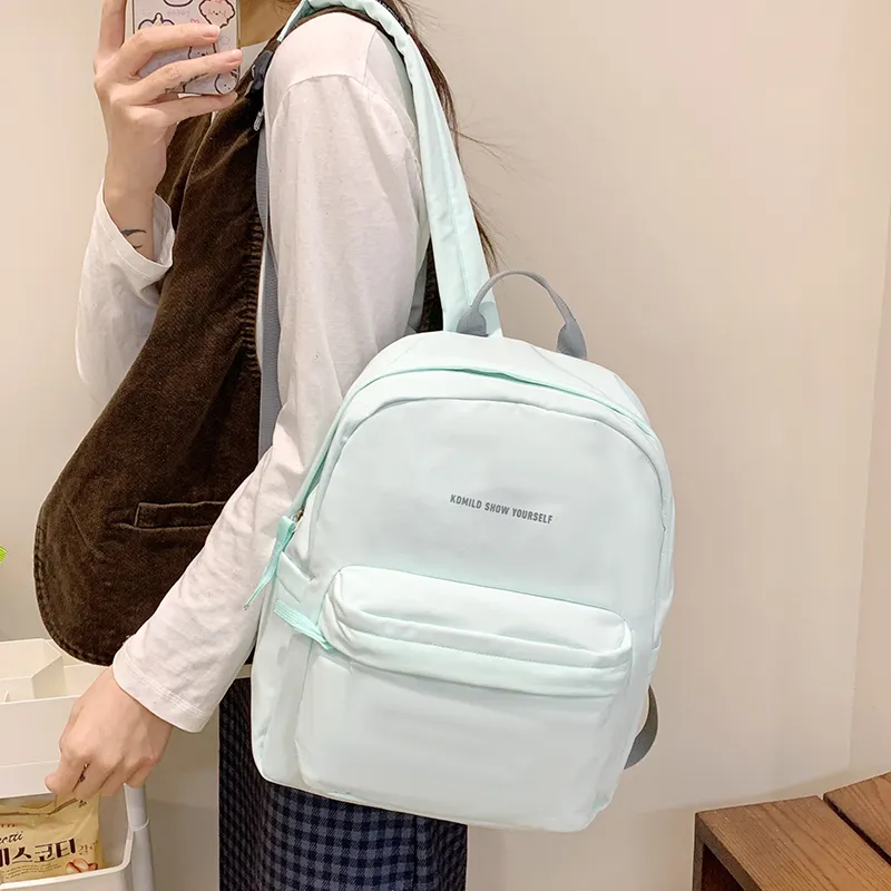 GOBLIN SHARKS 1759 Nylon Fabric Backpack Unisex Blue/Yellow/Pea Green/Green/Purple/Black-37