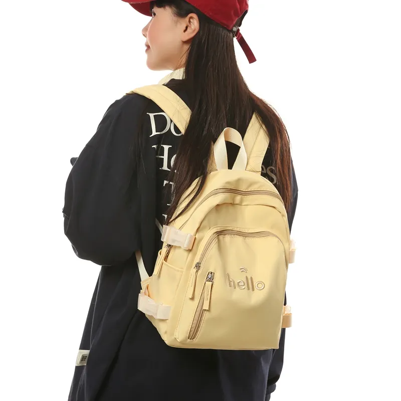 GOBLIN SHARKS 1759 Nylon Backpack Small Size Unisex White/Black/Blue/Green/Yellow-20