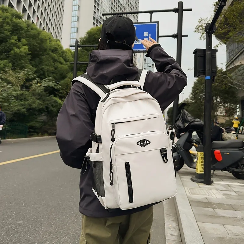 GOBLIN SHARKS 1759 Nylon Backpack Regular Unisex White/Black/Gray/Khaki-1