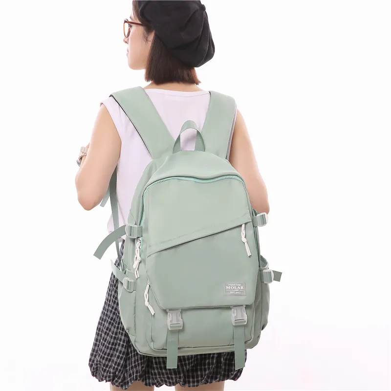 GOBLIN SHARKS 1759 Nylon Backpack Unisex White/Black/Gray/Light Green/Army Green/Red-21
