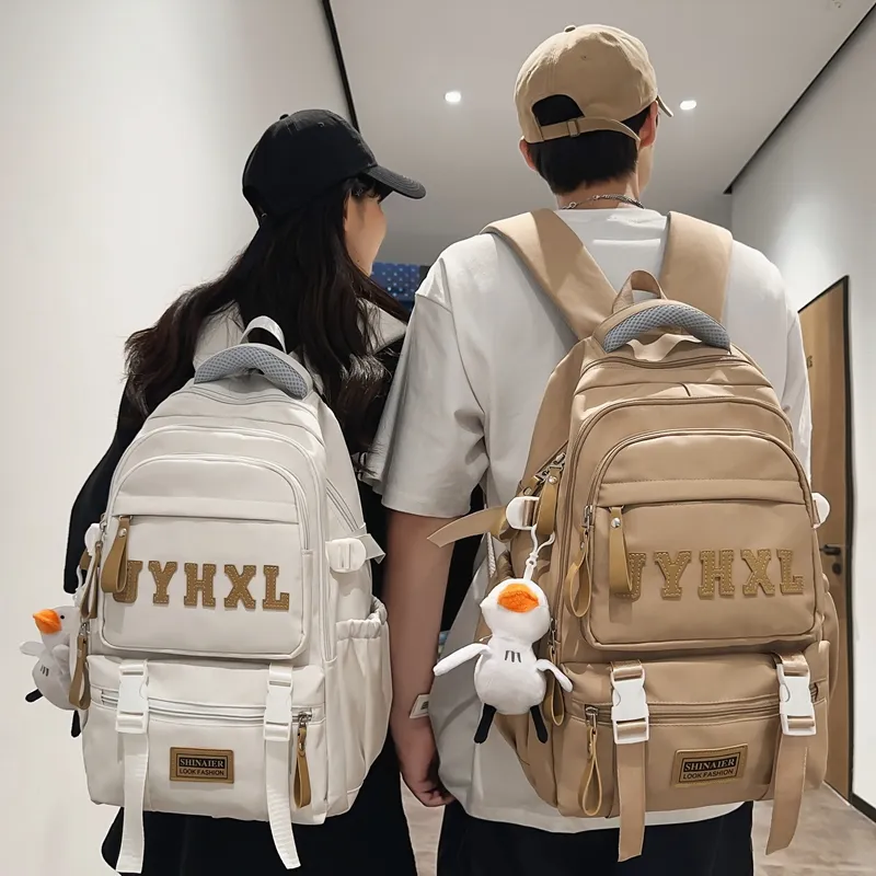 GOBLIN SHARKS 1759 Nylon Backpack Large Size Unisex Black/White/Red/Green/Khaki-8